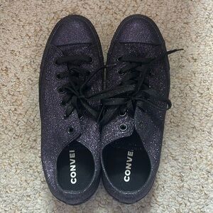 Purple Galaxy Glitter Converse